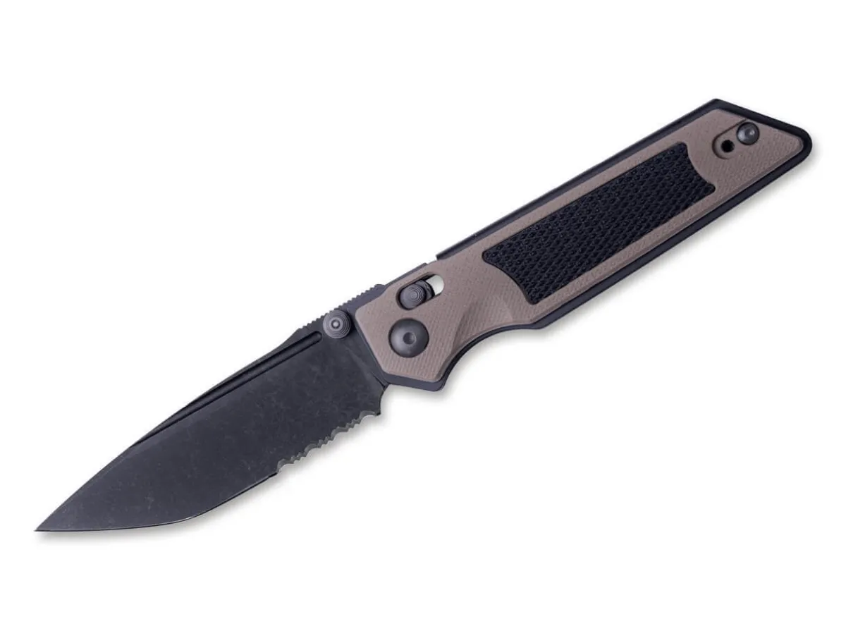 Best Real Steel Sacra Tac Serrated G10 Coyote & Black