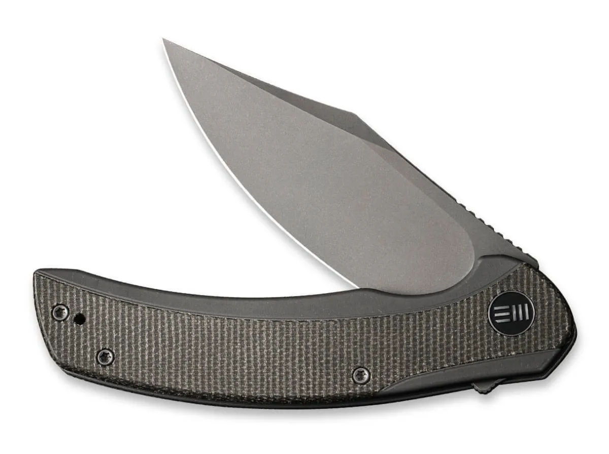 Sale WE Knife Snick Titanium Micarta Green