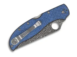 Spyderco Strech 2Xl Blue Nishijin Glass Fiber Damascus Sprint Run