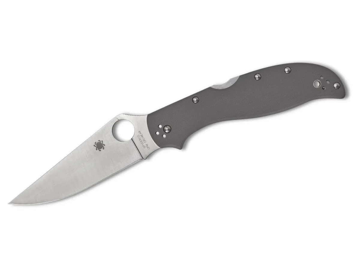 New Spyderco Stretch 2 Xl Gray G10 Cpm Cruwear Plainedge