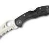 New Spyderco Tasman Salt 2 Lightweight Black H1 Serrated