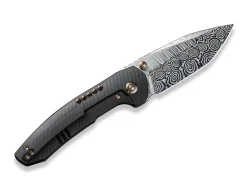 Outlet WE Knife Trogon Titanium Black Damascus