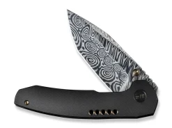 Outlet WE Knife Trogon Titanium Black Damascus