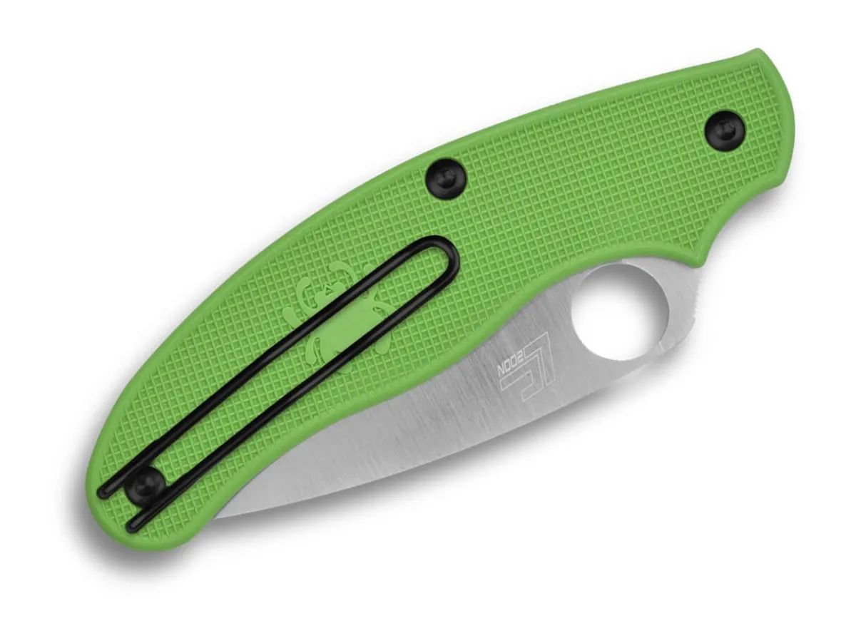 Sale Spyderco Uk Pen Knife Salt Green Lc200N Plainedge
