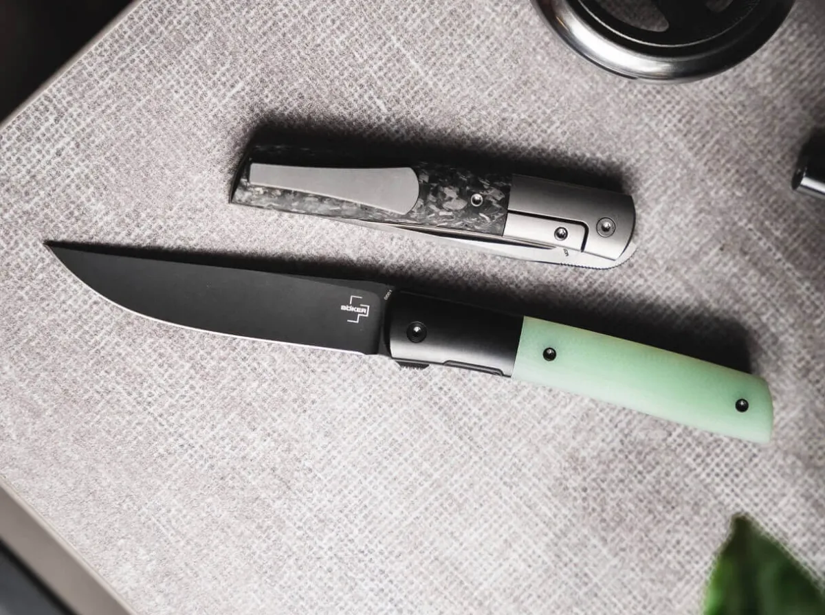 Best Böker Plus Urban Trapper Premium G10 Jade